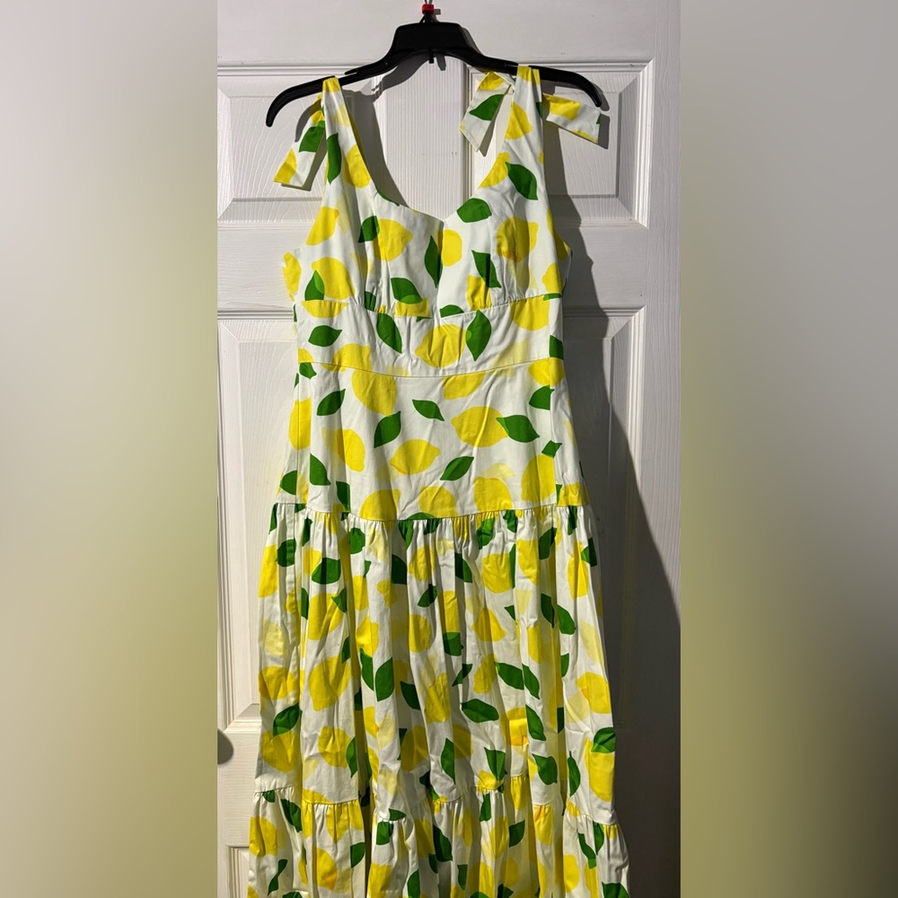 Kate Spade Lemon Print Sundress Maxi